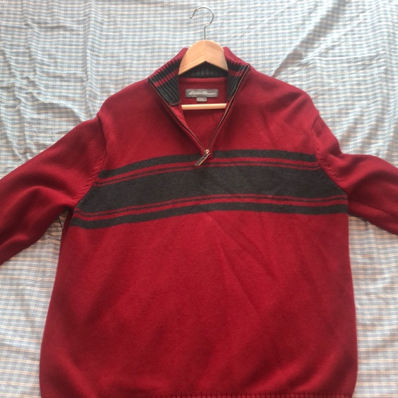 Red quarter zip sweater - Picture 1 of 2